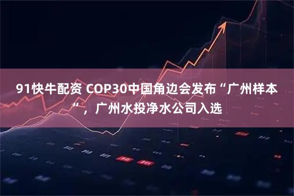 91快牛配资 COP30中国角边会发布“广州样本”，广州水投净水公司入选