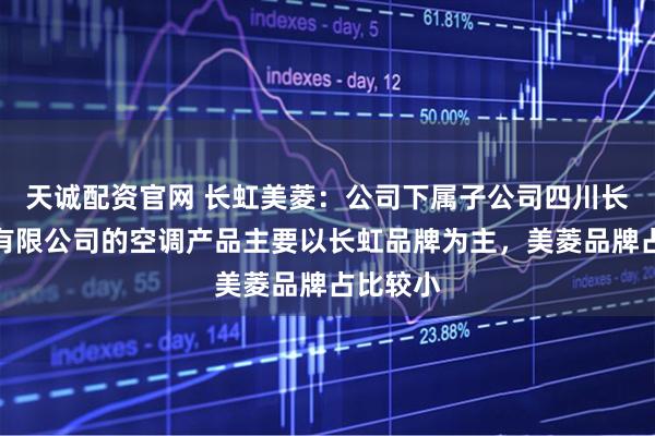 天诚配资官网 长虹美菱：公司下属子公司四川长虹空调有限公司的空调产品主要以长虹品牌为主，美菱品牌占比较小
