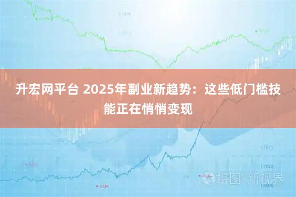 升宏网平台 2025年副业新趋势：这些低门槛技能正在悄悄变现